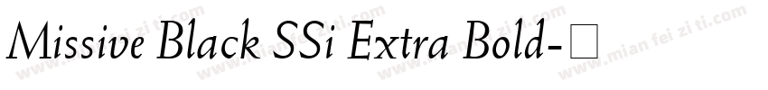 Missive Black SSi Extra Bold字体转换